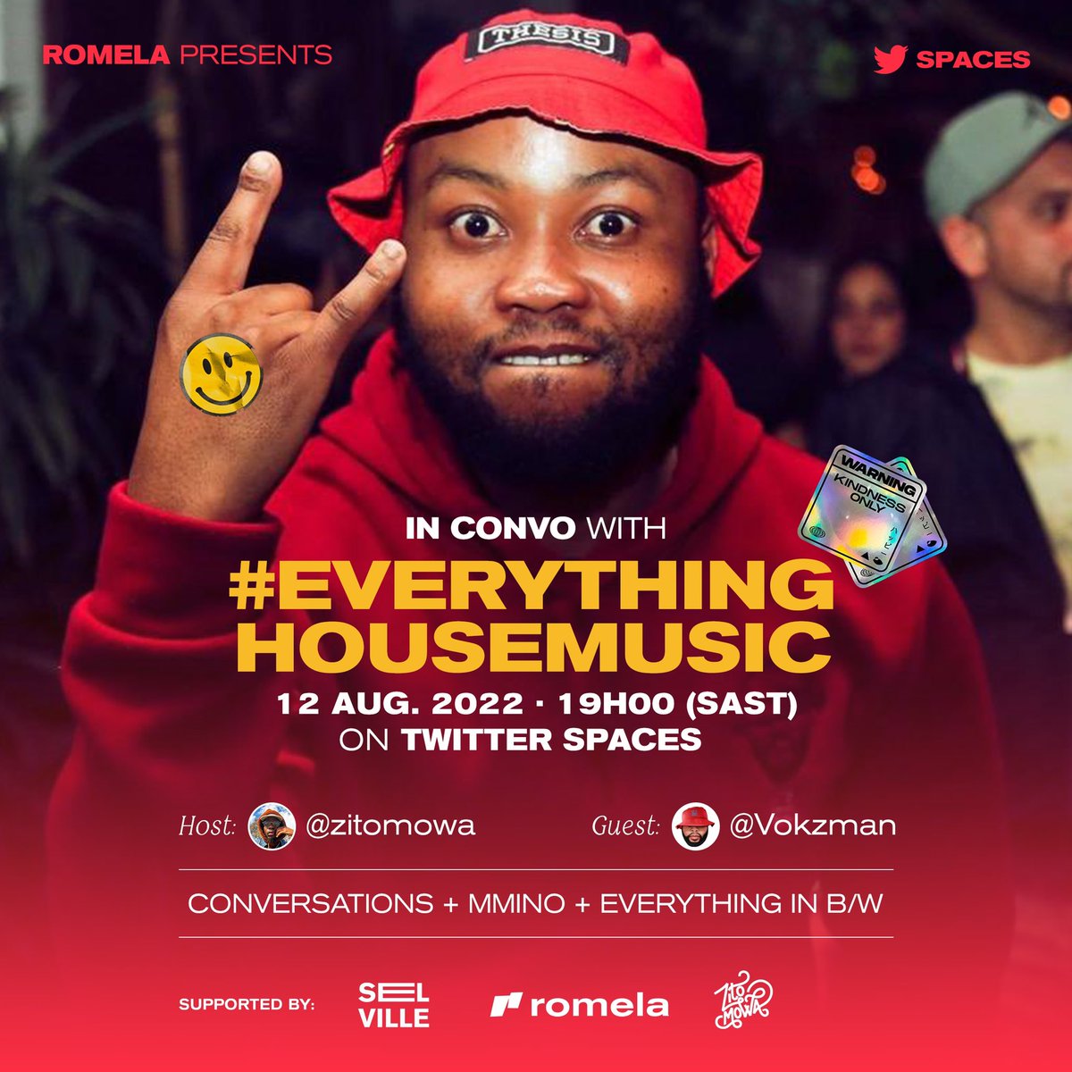 zitomowa's tweet photo. Excited to be #InConvoWith the guys from #EverythingHouseMusic, @Vokzman, @Lloyd_Itu & the mysterious @lee_dot_vibez.
Link - https://t.co/HOWi252ql8
Details on Posters https://t.co/Jz2RROd5ju