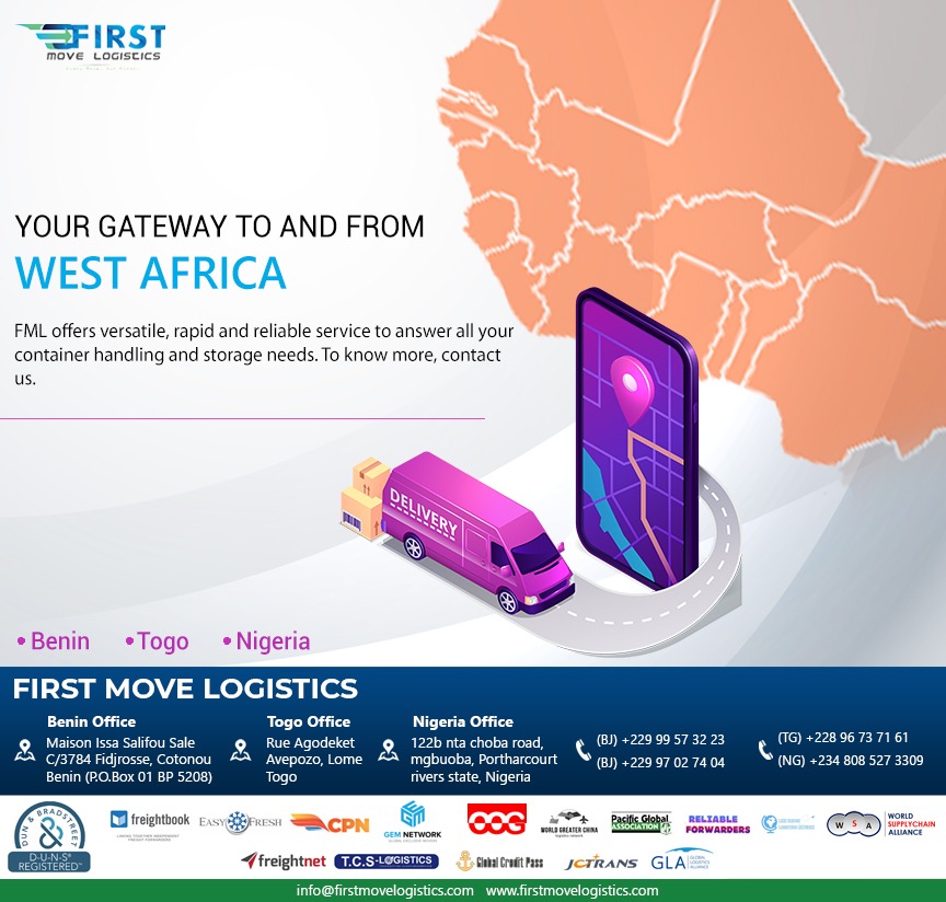 FirstMoveLog's tweet photo. Your gateway to and from West Africa
FML offers versatile, rapid and reliable service to answer all your container handling and storage needs.
#freightforwarding #freight #nvocc #cargoservices #fclservice #lclservice #customclearance #seafreight #projectcargo #cargosolutions https://t.co/1PLu8JqLY6