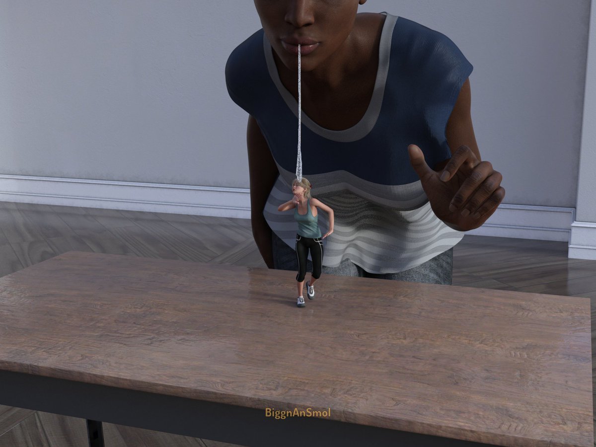 BiggnAnSmol's tweet photo. Four quick renders to test liquids, thanks to the dedication of @GiantessTina with her Fluid and Massive works. Not fantastic, but I had fun making these scenes.

#FluidForDaz #MassiveForDaz
#sizetwitter #giant #giantess #macrophilia

F/m crush. M/f sex. F/f spit. M/m/m/m crush. https://t.co/SsImoDDOvq