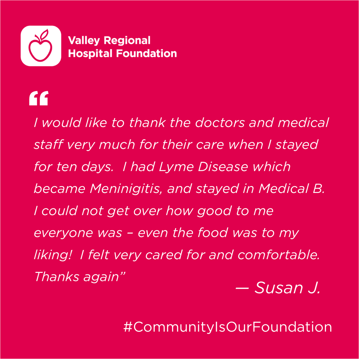 VRHFoundation's tweet photo. #Grateful for VRH staff, who go above and beyond in providing care to #patients like Susan.
If you would like to acknowledge a #HealthcareHero, see our Grateful Patient Program
https://t.co/KEbgiLNJTo
#CommunityIsOurFoundation #MondayMotivation #healthcare #AnnapolisValley https://t.co/BQfevgwHG3