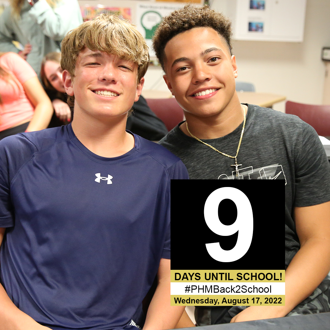 PHMschools's tweet photo. Happy Monday! Only 9 Days left until school!!!! #PHMBack2School #PHMExcellence https://t.co/Scykd05ClY