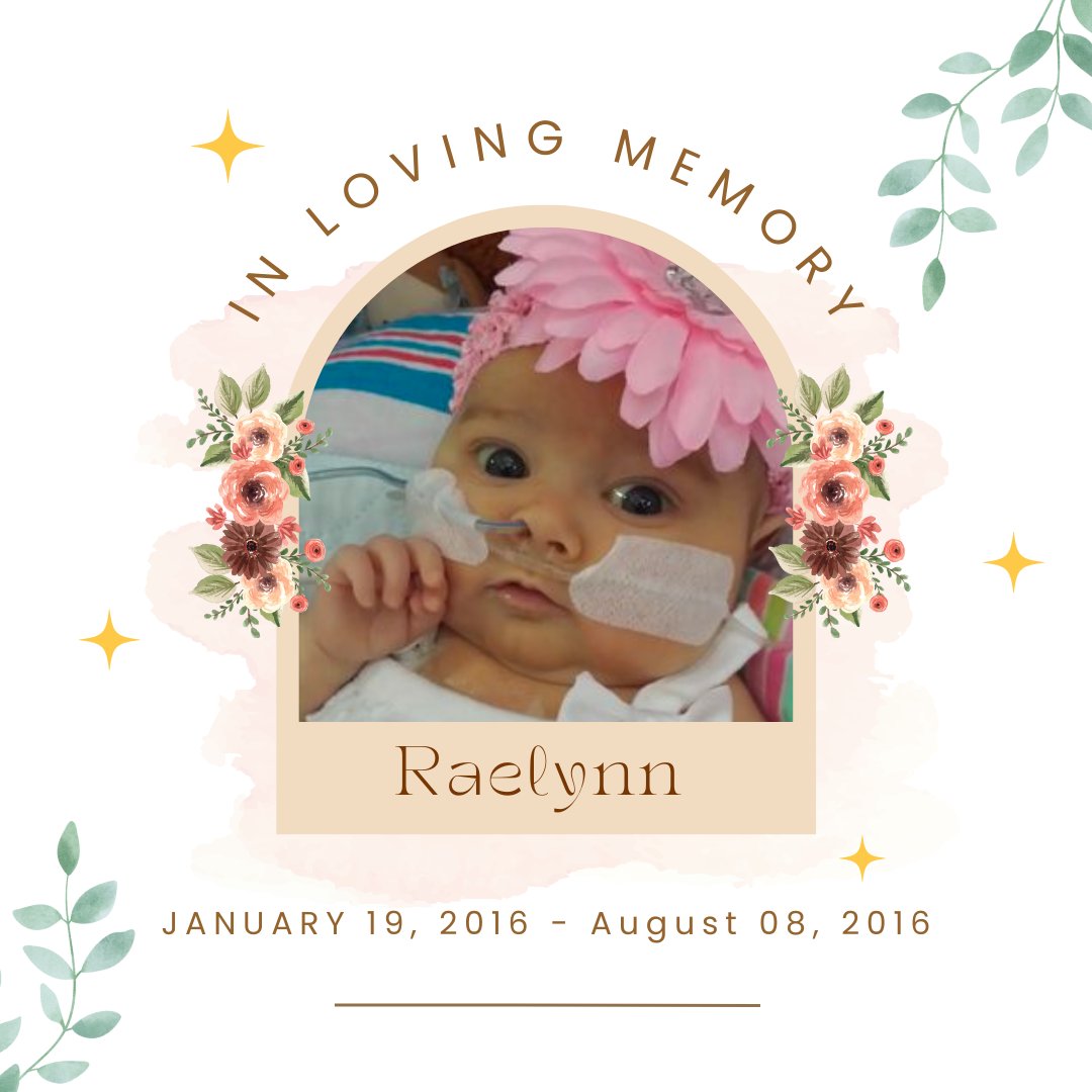 thebrighterhope's tweet photo. Raelynn's mother shares, "Our sweet girl is missed everyday. She fought hard for 6 months. 6 months I got to hold her in my arms and love her. Now it's 6 years that she's been carried in our hearts."

#enpp1deficiency #gaci #raredisease #arterialcalcification https://t.co/jpeTYsOJG1