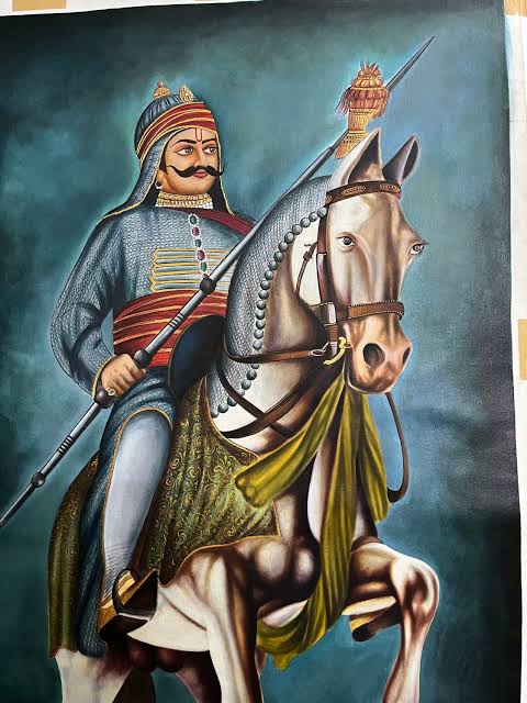 viewintothepast's tweet photo. When news of Pratap’s death reached Akbar at his court, then at Lahore, the Charan poet Dursa Adha from Marwar stood up and praised the Maharana, spontaneously composing and reciting his now famous poem before the emperor. The poem hailed Maharana Pratap. https://t.co/fheWpFCVK6