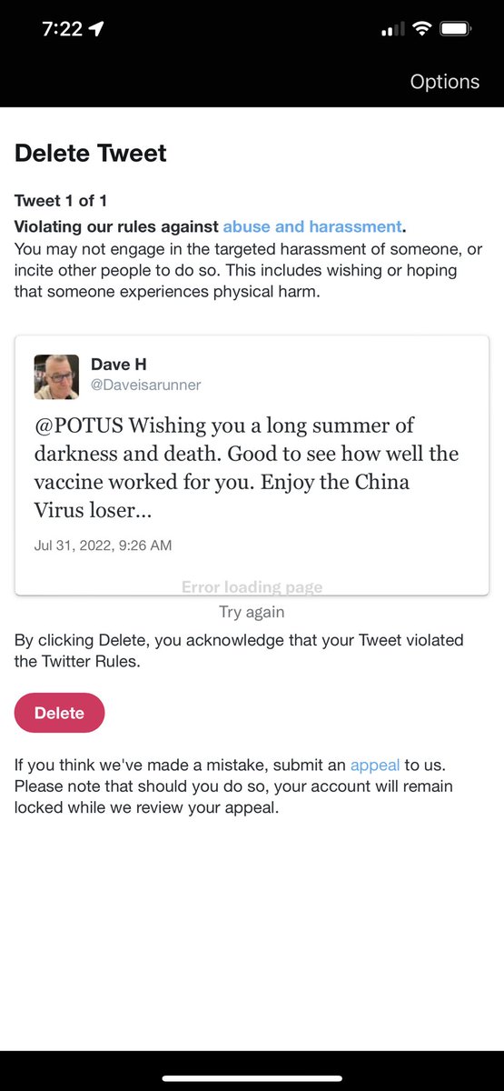 So, I was in Twitter jail for wishing <a href="/JoeBiden/">Joe Biden</a> a summer of darkness and death just like <a href="/POTUS/">President Donald J. Trump</a> did last winter but he got away with it. What a joke Twitter is. So completely biased and slanted way left. Makes me sick.