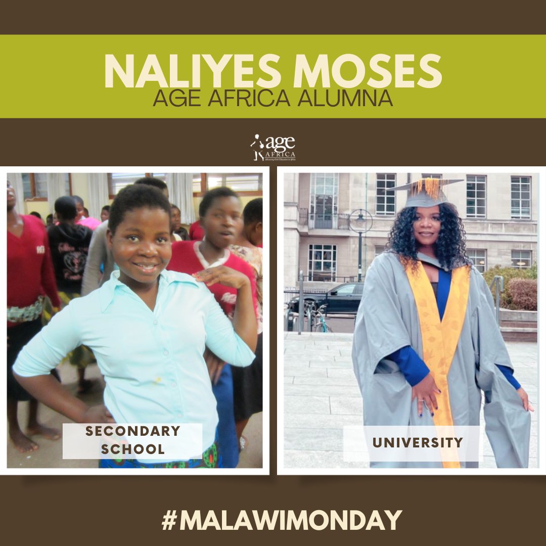 Happy #MalawiMonday! It's time to celebrate another #AGEAfrica alumna, Naliyes Moses. She just graduated from the University of London with a degree in Social Anthropology and International Development! Way to go, Naliyes, we can't wait to see what the future holds for you!