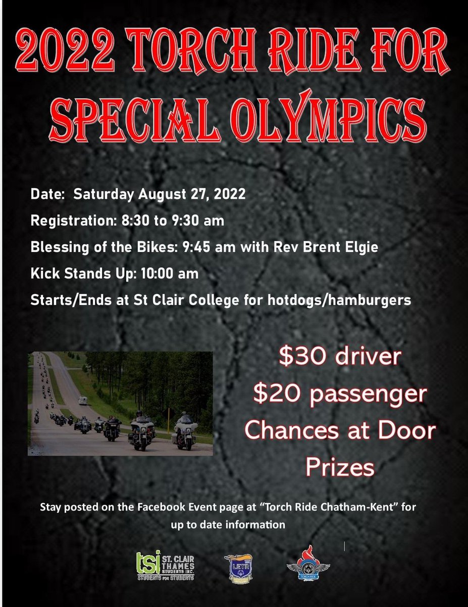 We’re “gearing” up for our 2022 Torch Ride for <a href="/SOOntario/">Special Olympics Ontario</a>. Come ride with us and #lookbaddogood advance tickets can be purchased at Eventbrite.com see you all on the 27th of August! <a href="/torchrunontario/">Torch Run Ontario</a>