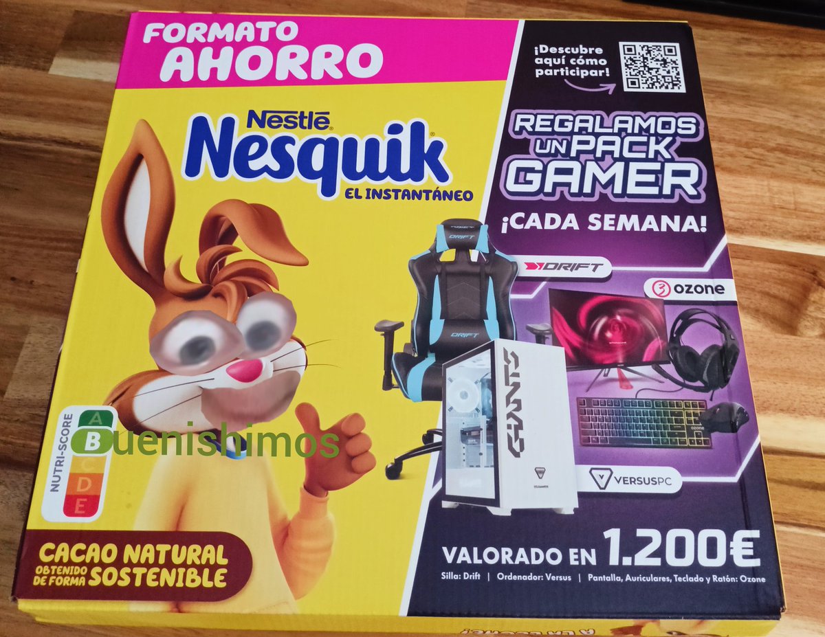 _micenas's tweet photo. Me tiene que tocar para darle envidia a mi madre, jijija. #PackGamerNesquik https://t.co/PNUtdY8VMH