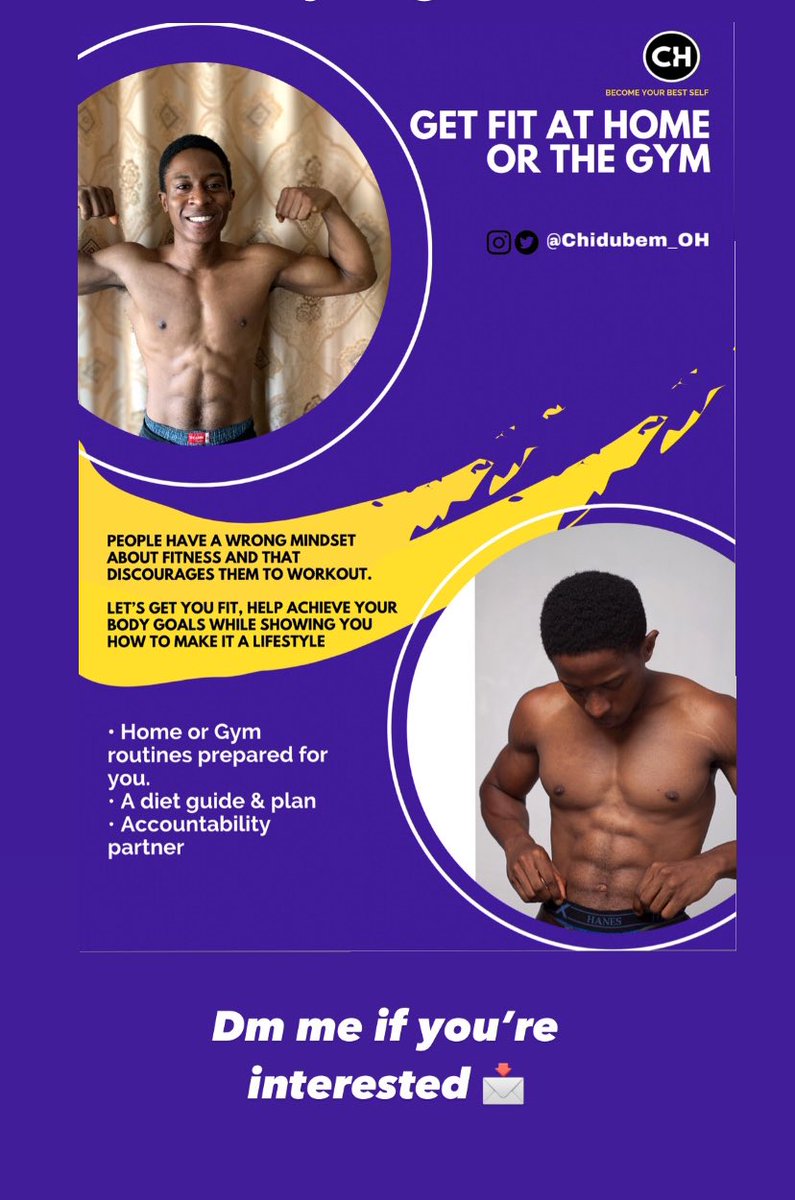 Chidubem_OH's tweet photo. If you were planning to start taking your fitfam journey seriously and iFitness new price is putting you off… 

I have a solution! 

• Home or gym training
• Realistic diet plan
• Great accountability 

Id show you how to get quality results and make fitness a lifestyle😁👨🏽‍🍳 https://t.co/MF0zB5WSp4