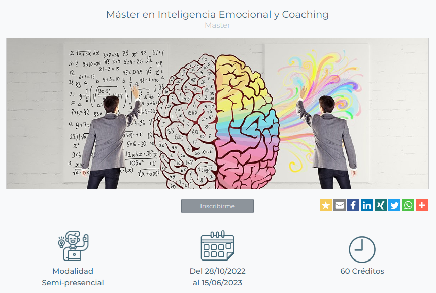Master_IEcoach's tweet photo. 👉Matrícula Abierta 2022/2023

🧠 Máster en Inteligencia Emocional y Coaching
👨‍🏫 Modalidad: Semi-presencial

Más información: https://t.co/vZqNsIXfvQ https://t.co/JL1jH5fbI1
