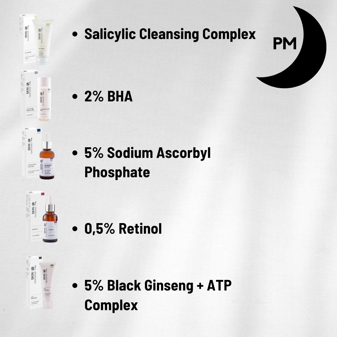 SkinFunctional's tweet photo. Oily breakout-prone skincare routine - PM ROUTINE 🌜

https://t.co/xelJWWbKs7

#skinfunctional #sf #skincare #skincareroutine #oilyskin #acne #amroutine #pmroutine https://t.co/Q6vEXtMXmR