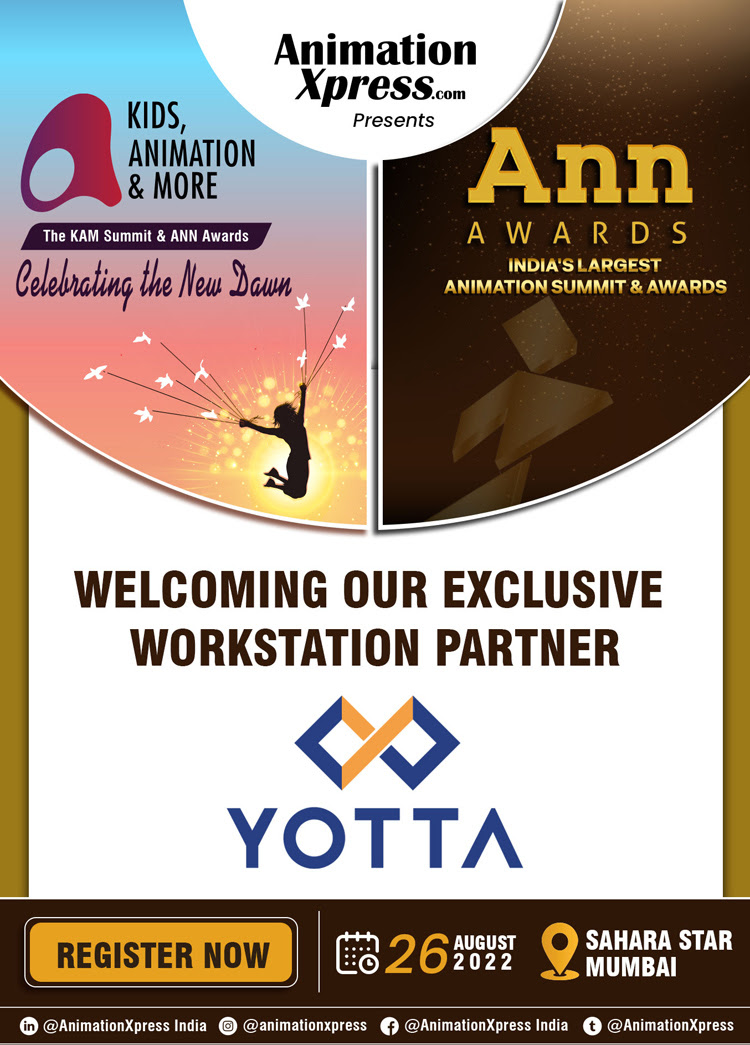 AnimationXpress's tweet photo. Welcoming Our Exclusive Workstation Partner | Yotta Infrastructure Solutions | KAM Summit &amp; ANN Awards | 26th August 2022 | Register Now!
Register Now: https://t.co/abx6pUJgcY
#KAMSummit2022 #broadcasters #advertising #animator #events #awards2022 #AnnAwards2022 #KAMSummit https://t.co/tOFviT1Ekq