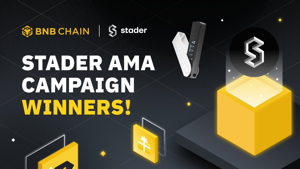 BNBCHAIN's tweet photo. We are happy to announce the winners of our @stader_bnb AMA Campaign 🏅

Congratulations to our Retweet Winners: @SupunGayan724, @AmenaHera, @rrrinfotech2022, @Minalamandarina, @NecmiPacman, @Hikmet112155, @DogeMusti, @ellakotir, @bellakw08, @AndreyaNayapada, @FalcoGM (1/5) 🧵 https://t.co/brkpNFa5Sc