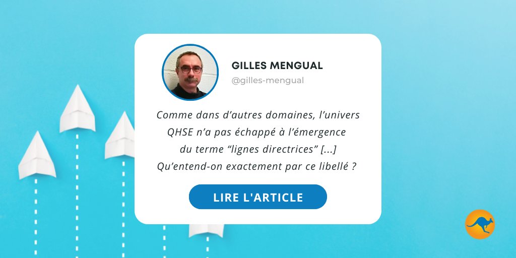 blog_qhse's tweet photo. 👉 Connaissez-vous le concept "#LignesDirectrices” ?
Appelé “Guidelines” en anglais et “Directrices” en espagnol, il s'agit d'une politique que l’on impose ou que l’on suggère d’appliquer.
◾ Qu’entend-on exactement par ce libellé ?
https://t.co/8fBq7ESxST https://t.co/7aCU2s3LgW
