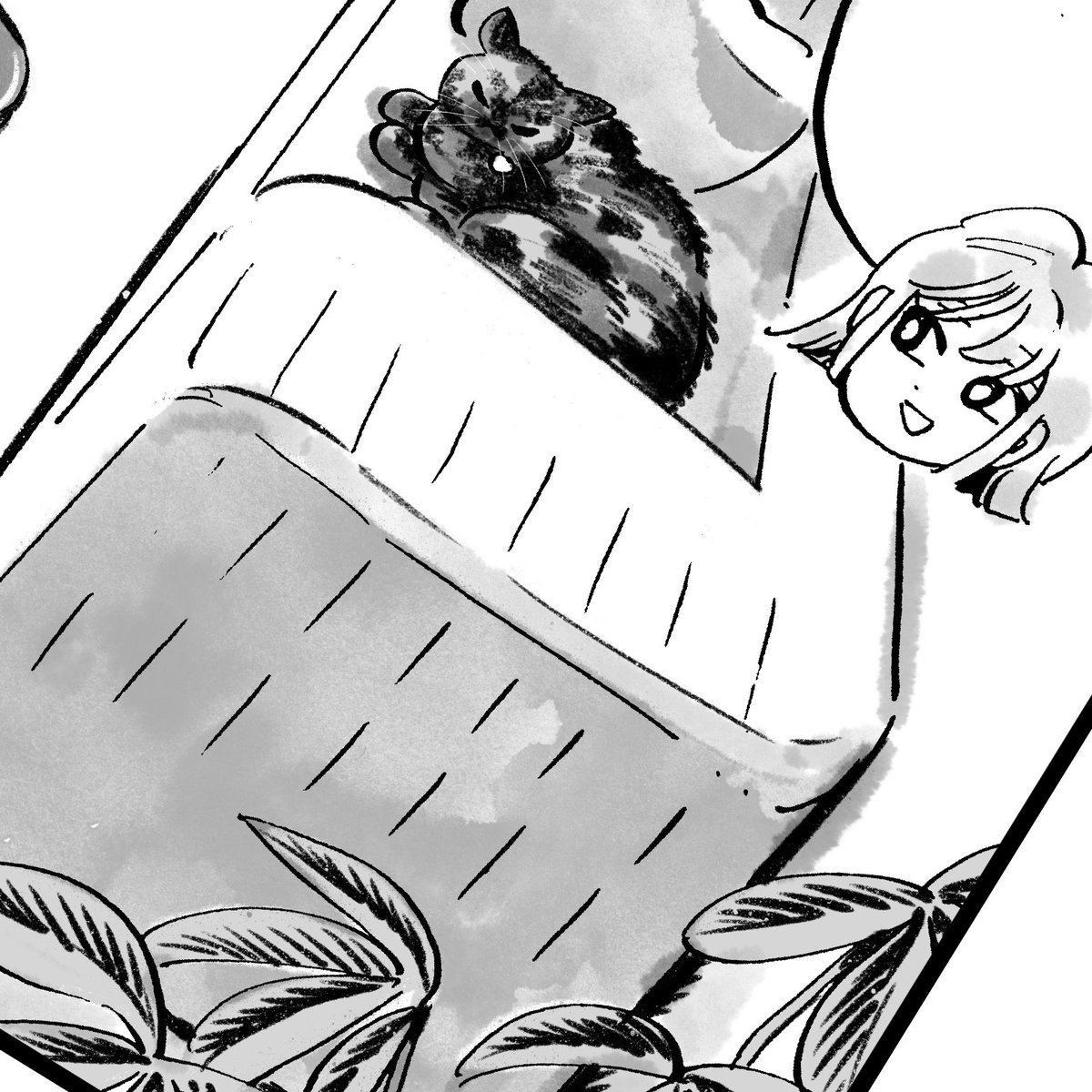 さび猫を始めて描いた。
さび柄は不思議な生き物みたいでかわいい。 