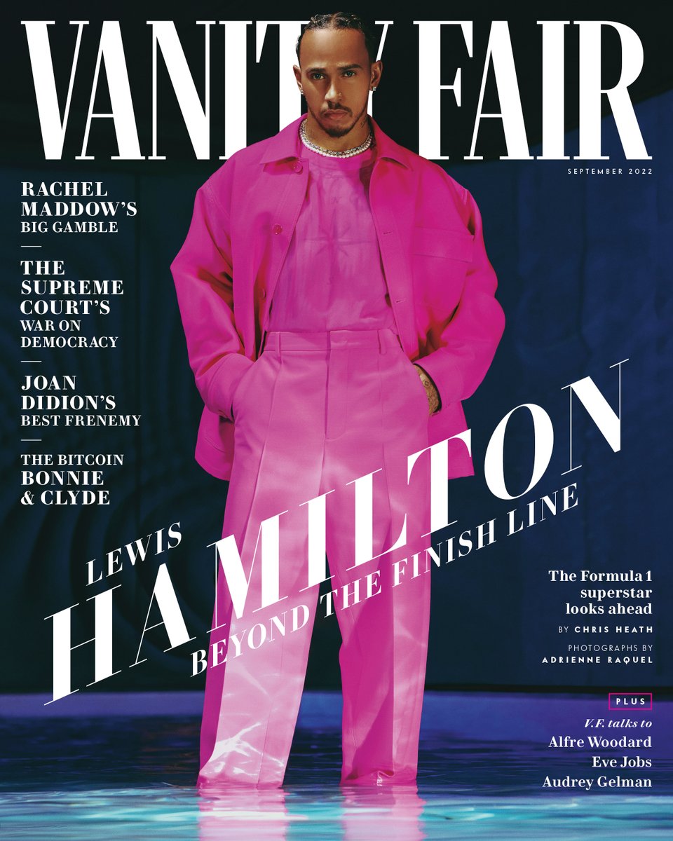 LewisHamilton's tweet photo. ON THE SEPTEMBER COVER OF VANITY FAIR 💥💥💥  Talked all things past, present, and future. It's an honour, thank you @VanityFair ~ https://t.co/7fKiDdHmq2