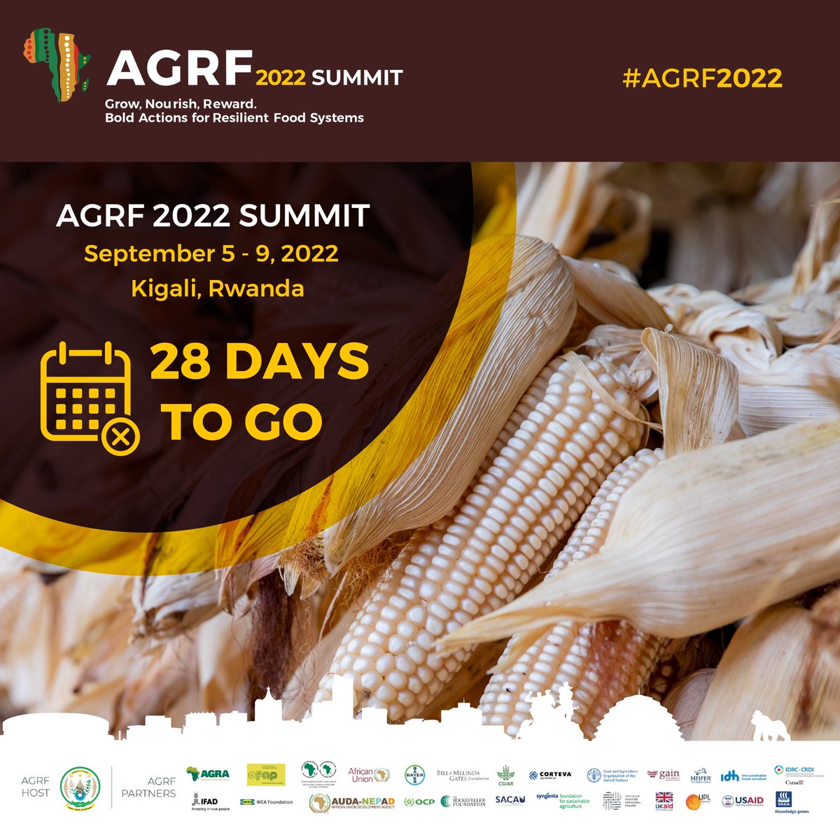 COUNTDOWN 🔘 28 Days to the #AGRF2022
Join us and over 2000 delegates from across the globe as we seek catalytic solutions to translate commitments into actionable strategies and progress towards ending hunger, poverty, and food insecurity.
Register here: agrf-inperson.com/register?acces…