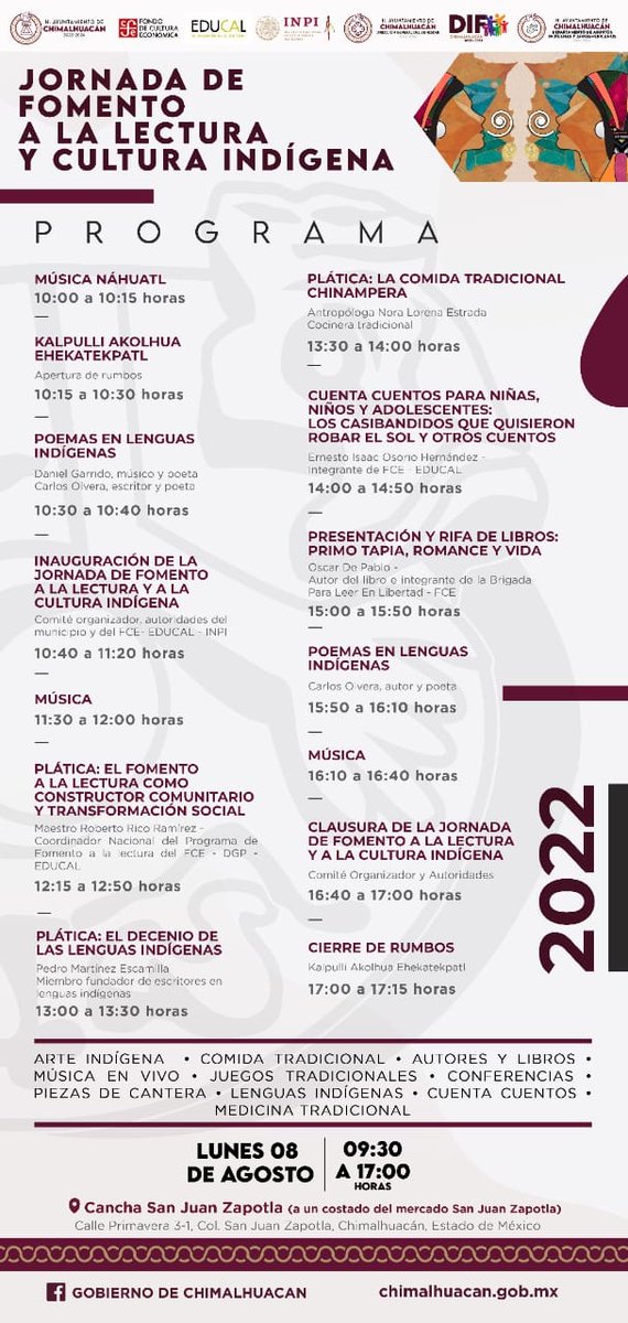 Sectec_Edomex's tweet photo. #Hoy, se celebra la Jornada de Fomento a la Lectura y a la Cultura Indígena. Evento organizado por el Gobierno de #Chimalhuacán a través del Departamento de Asuntos Indígenas, y con @cuauhtemocgaort, integrante de #SECTEC, como invitado. https://t.co/1CIqWT5B9b