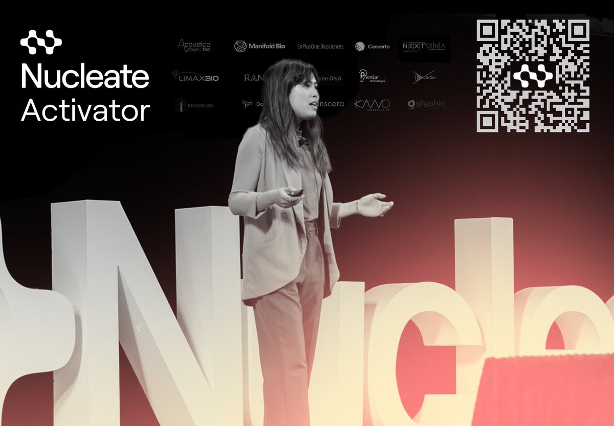 NucleateHQ's tweet image. @NucleateHQ's Activator is now OPEN for biotech company builders.

Accepting applications from academics worldwide. Bring your own idea or join a team.

apply.nucleate.xyz