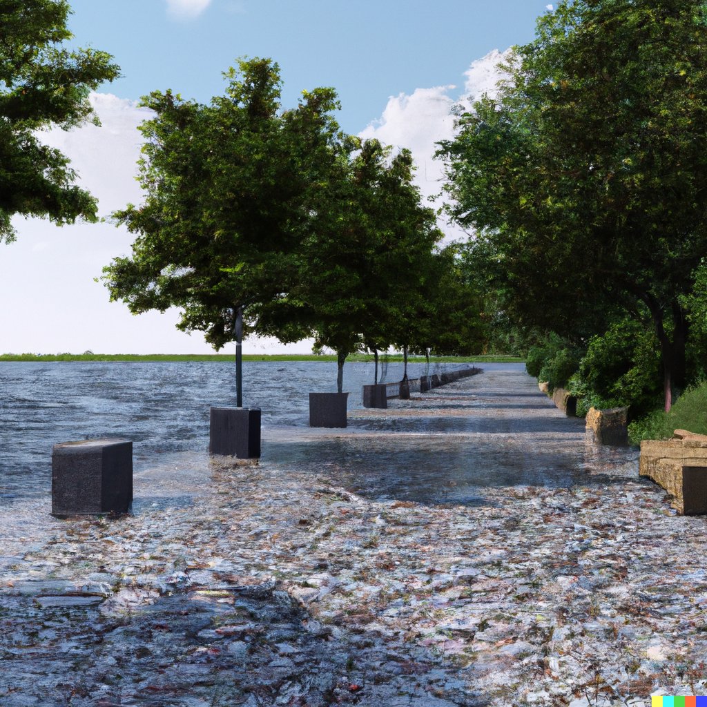 DALLE2 var uzrenderēt promenādi, ja jums vajag darbā... #openai #dalle2