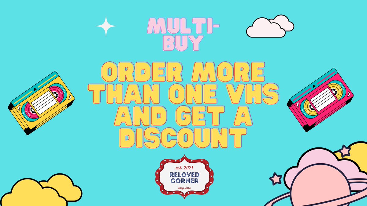 RelovedCorner's tweet image. Bargains to be head at our eBay store; #VHS multi buy offer giving you discount on the more you buy!