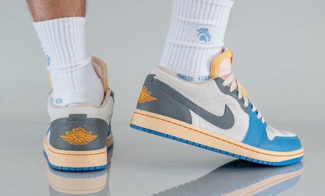 On Foot Look at a new Air Jordan 1 Low "UNC Grey" 🥶😨