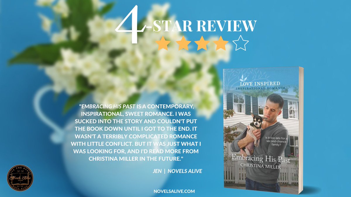 I found a sweet, contemporary, inspirational romance with Embracing His Past by <a href="/CLMillerbooks/">Christina Miller</a>.  If you like older H/h, this one might be for you.  My #BookReview for <a href="/justreadtours/">justreadtours</a> and <a href="/novels/">Rottens</a> is at novelsalive.com/2022/08/08/4-s…