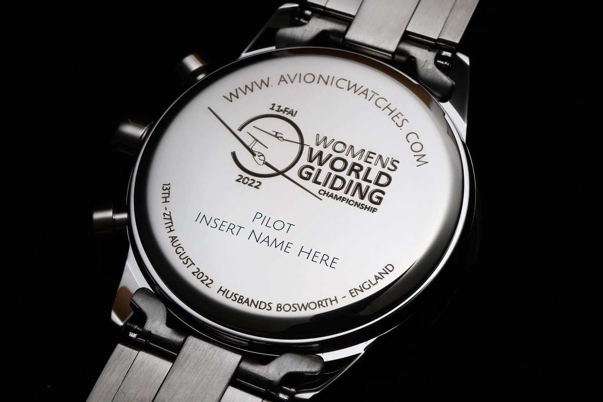 wwgc2022 (@wwgc2022) on Twitter photo ⌚️ Did you know there's a <a href="/WomenGliding/">Women Gliding</a> raffle to win a limited edition WWGC2022 Amelia watch from Avionic Watches?
Tickets are £5 each and the winner will be drawn at the competition closing ceremony on 27th Aug.
To buy a raffle ticket visit ➡️ womengliding.co.uk/product/raffle… ⌚️ Did you know there's a <a href="/WomenGliding/">Women Gliding</a> raffle to win a limited edition WWGC2022 Amelia watch from Avionic Watches?
Tickets are £5 each and the winner will be drawn at the competition closing ceremony on 27th Aug.
To buy a raffle ticket visit ➡️ womengliding.co.uk/product/raffle…
