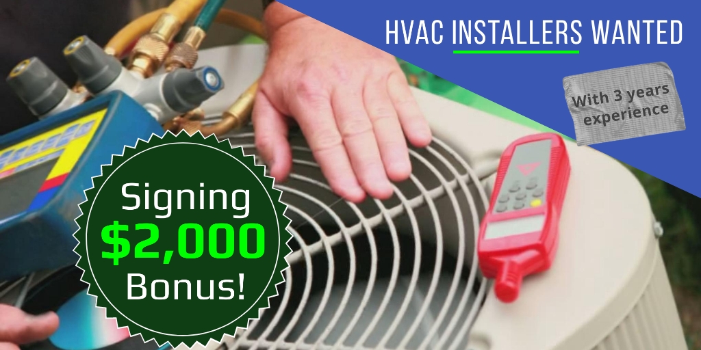 HannaberyInfo's tweet photo. $2,000 Signing Bonus &amp; up to $27.00 per hour!
Come work for the leader in HVAC. Big enough to be number one, small enough to still care. https://t.co/pXbnY5oc3W. Give us a visit. 
#hvacinstaller #hvacinstallers #hvacinstallation #hvacjobs https://t.co/mlr1SpCy1E