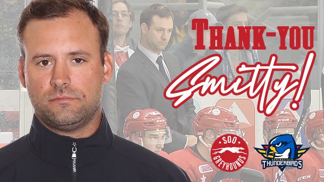 Thank-you <a href="/jordansmith_20/">Jordan Smith</a>!  We were proud and privileged to see your career come full circle from a player to coach with #OHLHoundPower, and now we watch as you take the next step behind an <a href="/TheAHL/">American Hockey League</a>  bench.
📰 soogreyhounds.com/article/smith-…