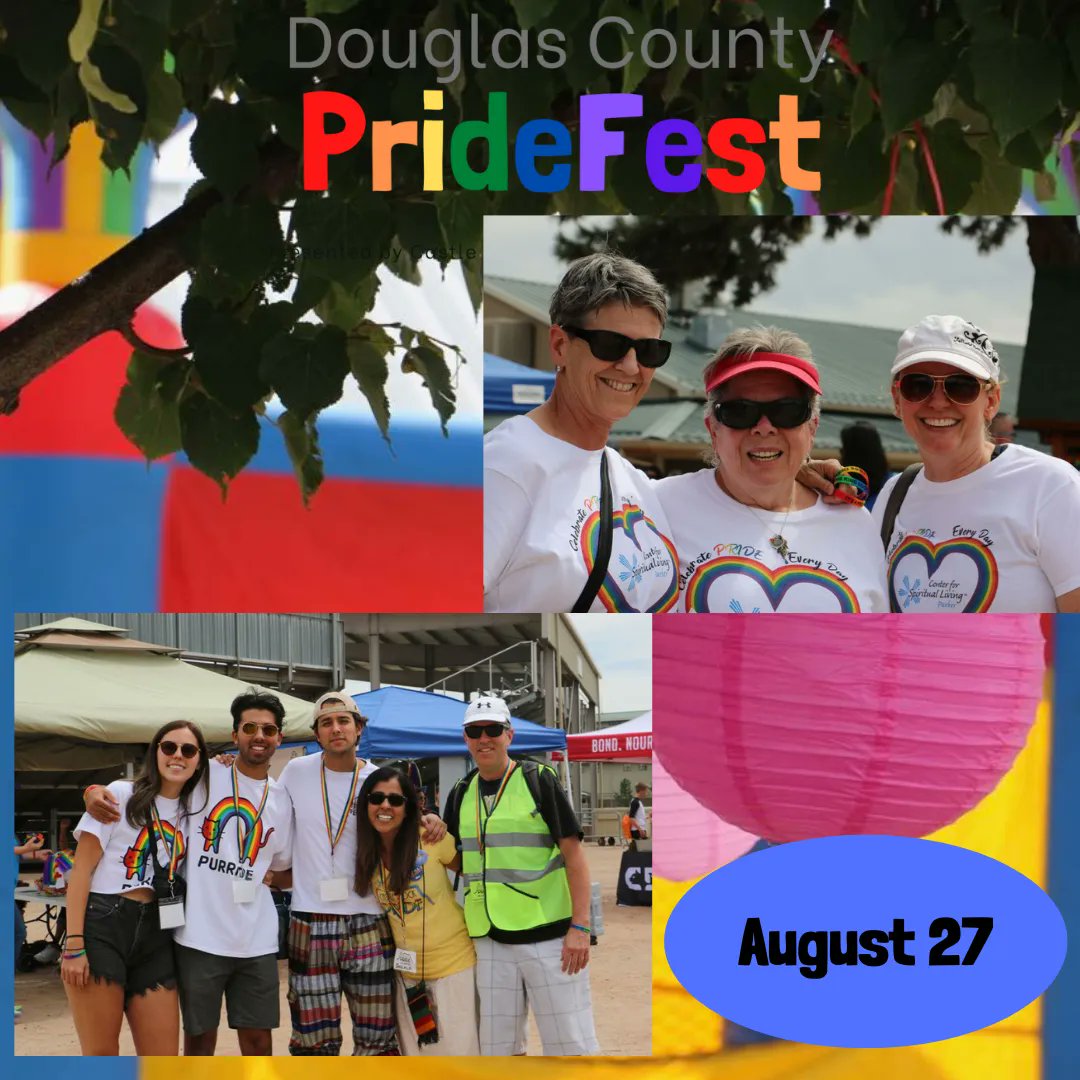Join us on August 27, 2022! Food, fun, friends, great entertainment, top-shelf cocktails, activities for youth, and more! Check out our website for more information. 
#LoveKeepsUsTogether #DouglasCountyPrideFest #CastleRockPride #Pride #ColoradoPride #LGBTQIA #GayPride