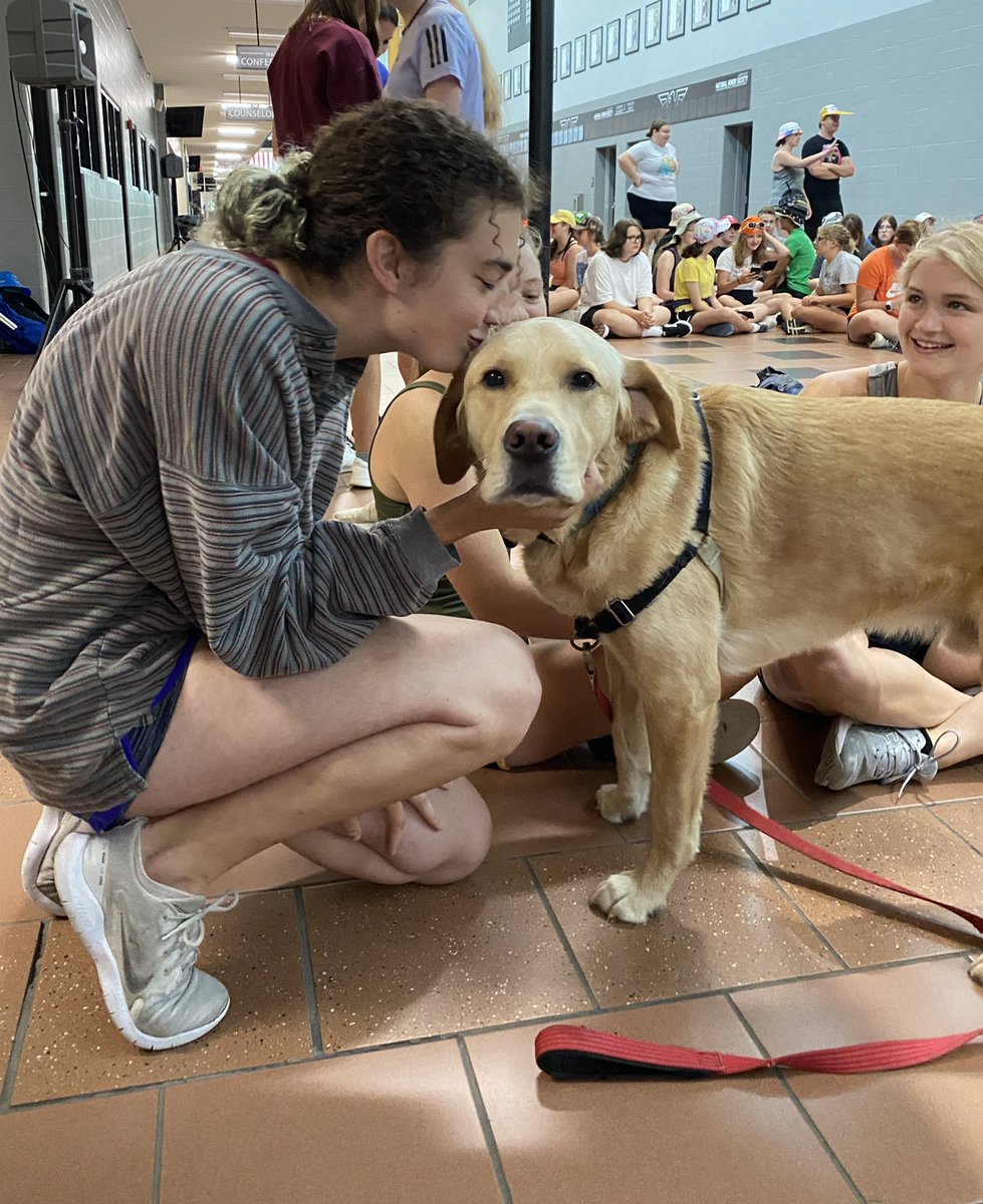 Don’t let that face fool you. Our #BiggsManOnCampus was excited to see the <a href="/lakotaeastbands/">Lakota East Bands</a>! He can’t wait for our students to get back to school next week! #WEareLakota #WEchooseLakota
