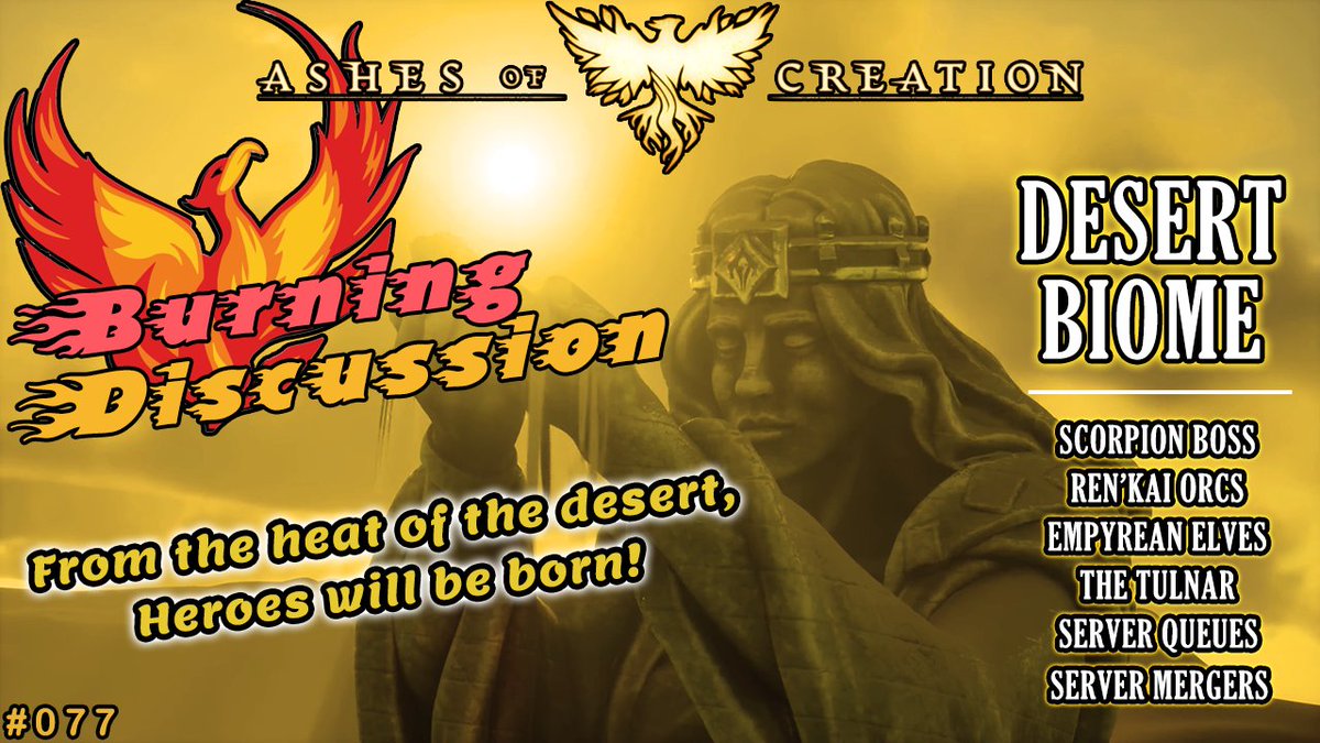EPISODE 077 of the "BURNING DISCUSSION".  Today we talk about: The Desert Biome from the developers livestream in #AshesOfCreation! #MMORPG #BurningDiscussion #BD <a href="/BlazedRTs/">Blazed</a> <a href="/ShoutGamers/">Shout Gamers</a> <a href="/ViperzRTs/">ViperzRTs 👾</a> <a href="/FameRTR/">FameRTR</a> <a href="/rttanks/">EpochBots</a> #gaming #pcgames #gamers #maps
🐲🗡️
youtu.be/M4ylSxKma3A