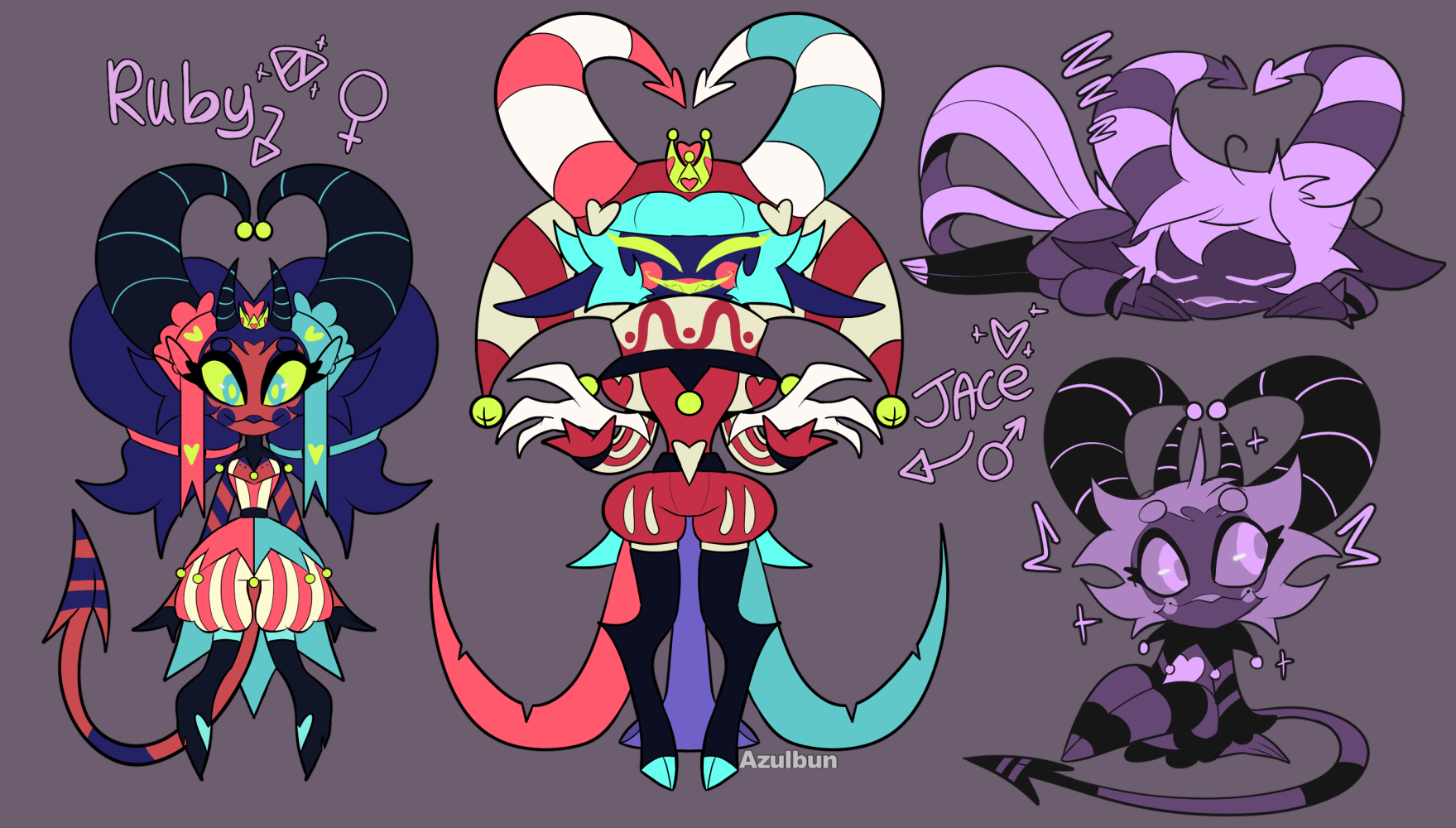 Azulbun on twitter ruby and jace fankid designs of fizzarozzie 