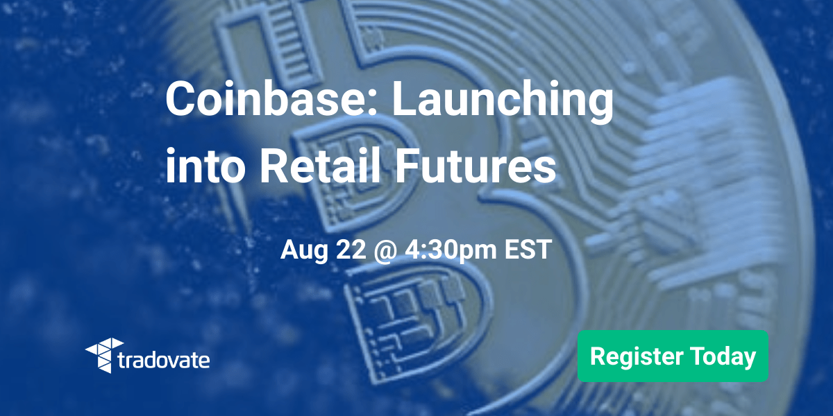 Tradovate's tweet photo. Register for our Coinbase Derivatives webinar 8/22 as they share exclusive insights into the Nano Bitcoin Futures contract and how they are making futures accessible to everyone. Register Today: https://t.co/WExi73fLft
@coinbase #Crypto #NanoBitcoin #BitcoinFutures #Bitcoin #BTC https://t.co/O8oL1xoIqV