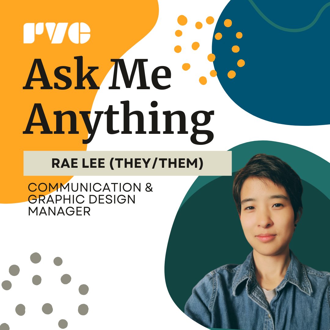 RVCorg's tweet photo. We are so excited to welcome Rae Lee (they/them) to our team! Rae has joined as our Communication &amp; Graphic Design Manager and will be leading all internal and external communications for RVC. 

🤔  Get to know Rae by reading their full AMA: https://t.co/mj1hbq5uSq https://t.co/BwK6p70fjj