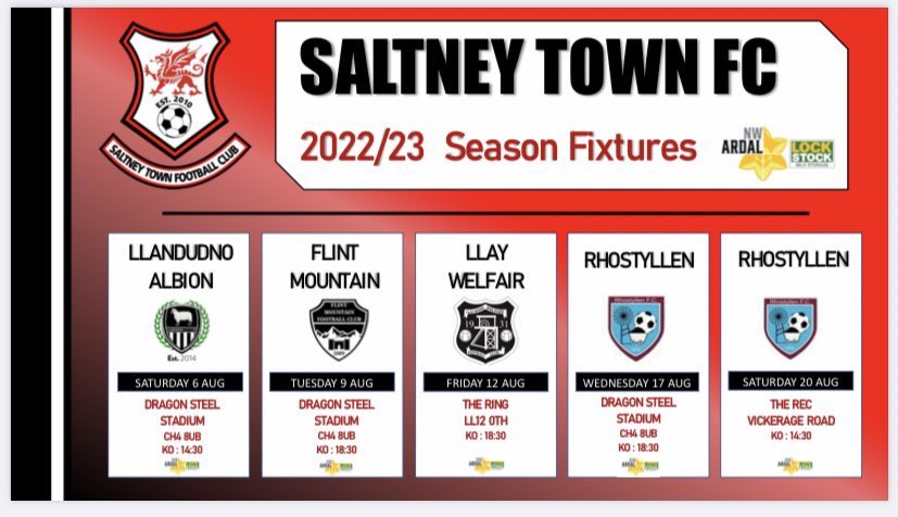 🚨🚨Match Day🚨🚨

Tomorrow night  <a href="/ArdalNorthern/">Lock Stock Ardal Northern Leagues</a> league game - Can the lads back up Saturdays promising start to the season #upthetown

𝗙𝗶𝗿𝘀𝘁 𝗧𝗲𝗮𝗺
📅 Tuesday 9th August 
🆚Flint Mountain 
🏟The Dragon Steel Stadium  
⏰ 18.30pm Kick Off
💵 Only £3 - Children FREE