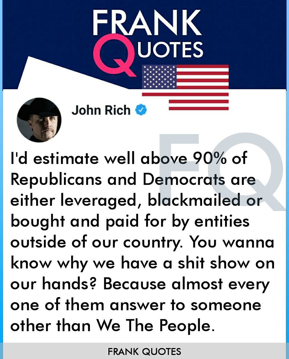 DarkGamerGirl6's tweet photo. I'm with John, I think most are sold out to foreign interests #CleanHouseAndSenate https://t.co/z9PYUrwiUE