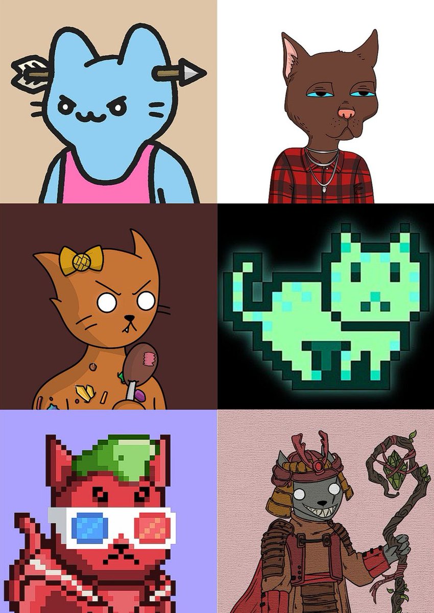 catocalypsenft's tweet photo. We're so different, but united. We are all #Lovecatz.
Have a jolly Cat Day and thank you for inspiring us!
@coolcatsnft @GutterCatGang @FelineFiendz @mooncatrescue @MooncatzNFT
See you on the Moon!
RT/Like/Eth + Follow
#Catocalypse #CatDay https://t.co/bQfGUMklFD