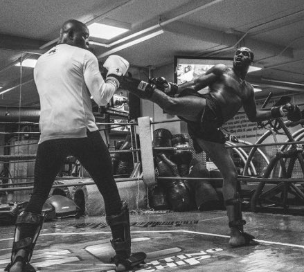 Anderson Silva and Jon Jones sparring (circa. 2013)