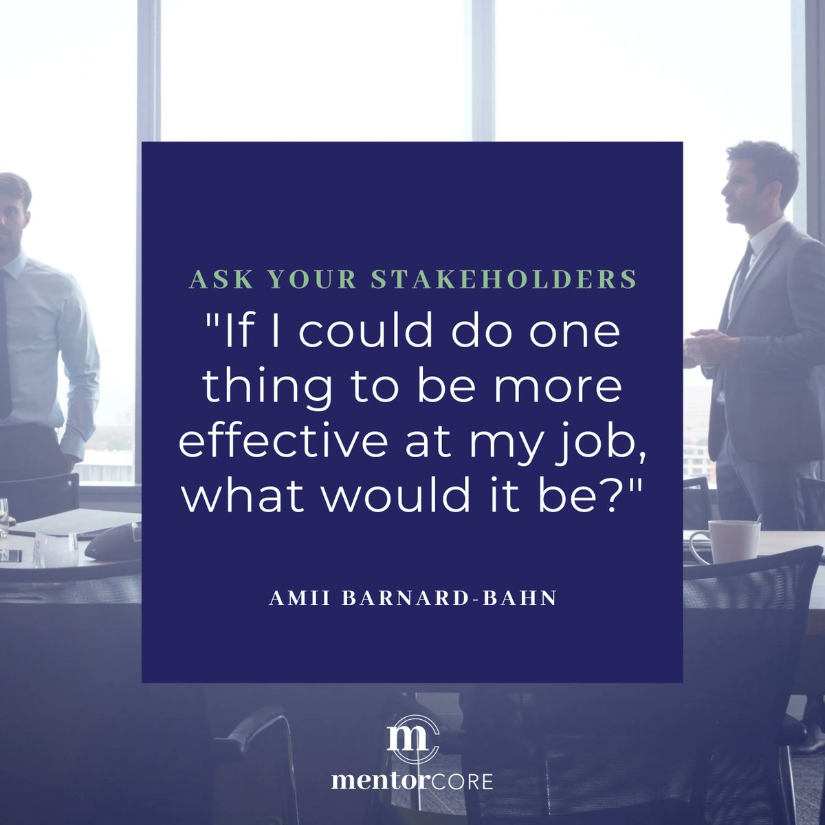 MentorCore (@mentor_core) on Twitter photo Feedback can be your greatest friend. There is value in asking others for feedback and being receptive to hearing honest responses. Listen to all of <a href="/amiibb/">Amii Barnard-Bahn, JD, PCC</a>'s valuable advice at the replay below.
Replay: buff.ly/3Qkclg7
#compliance #ethics #risk #security #career Feedback can be your greatest friend. There is value in asking others for feedback and being receptive to hearing honest responses. Listen to all of <a href="/amiibb/">Amii Barnard-Bahn, JD, PCC</a>'s valuable advice at the replay below.
Replay: buff.ly/3Qkclg7
#compliance #ethics #risk #security #career