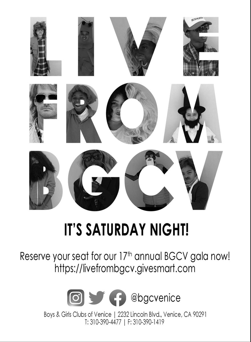 Join us at the Jonathan Beach Club on Saturday, September 17th, as we honor actor Will Forte for his commitment to helping the young people of the Venice community reach their fullest potential. loom.ly/33C5fIg

#Bgcvenice #itssaturdaynight #wearevenice #gala