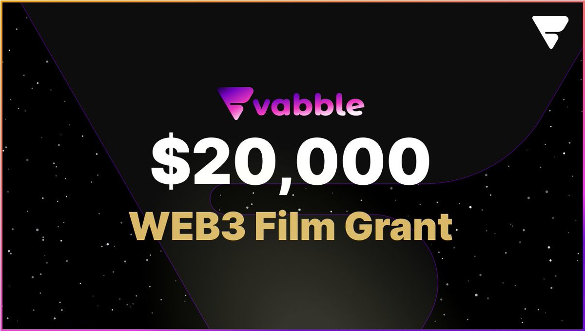 VabbleApp's tweet photo. We are now accepting applications for our $20,000 #web3  film grant. It is open to all types of WEB3 film projects, not only films.

To apply, fill out this form:
https://t.co/Z4zMxBHTVg

Successful applications will be contacted in due course.

Building Together 🤝 https://t.co/Ggy3H3GmNx