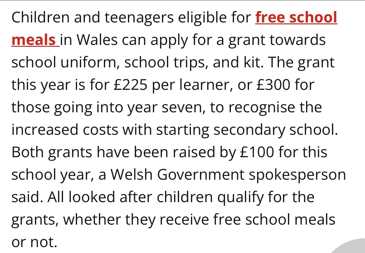 Please note - school uniform grant increased this year for all looked after children &amp; those entitled to free school meals.. <a href="/officialCHS/">CHS</a>