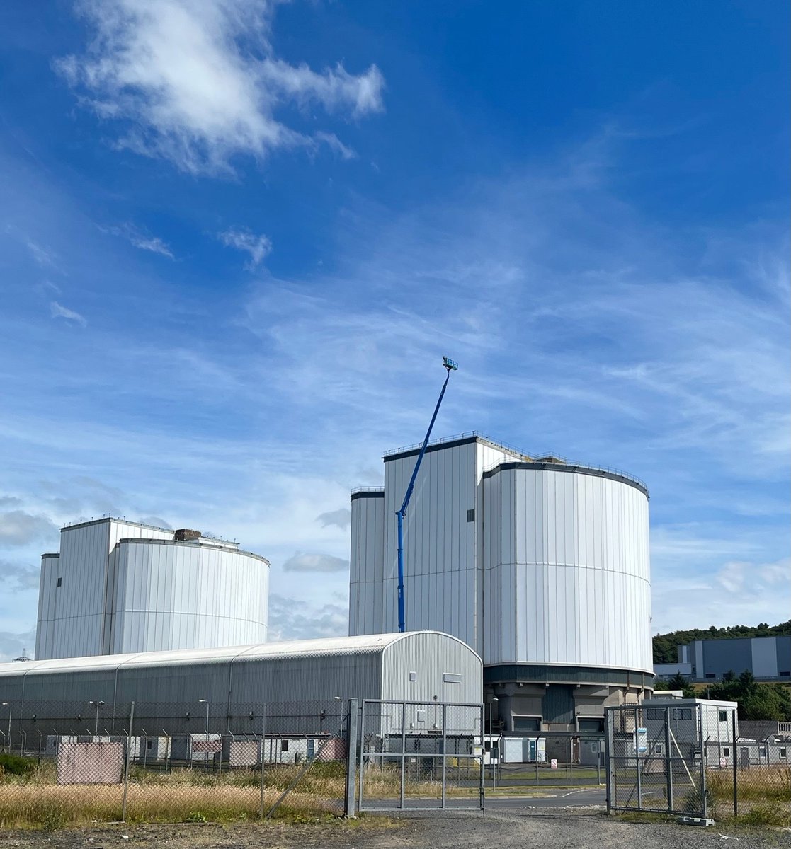 Reach For The Stars
 
As part of our £1.5m project at the Magnox Hunterston Nuclear Power Station, we utilised a 90m high #mewp. Assistant Site Manager, Redouane Guecem oversaw the operation, and our Contract Co-Ordinator Samantha Smith was on hand to photograph it.