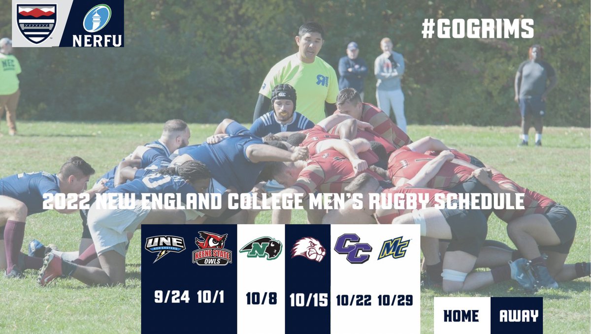 NEC_Athletics's tweet photo. New England College Men’s Rugby posts their 2022 schedule
#GoGrims #Forward #nerfu #ncrproud #d3rugby https://t.co/wG0IW2dBSI