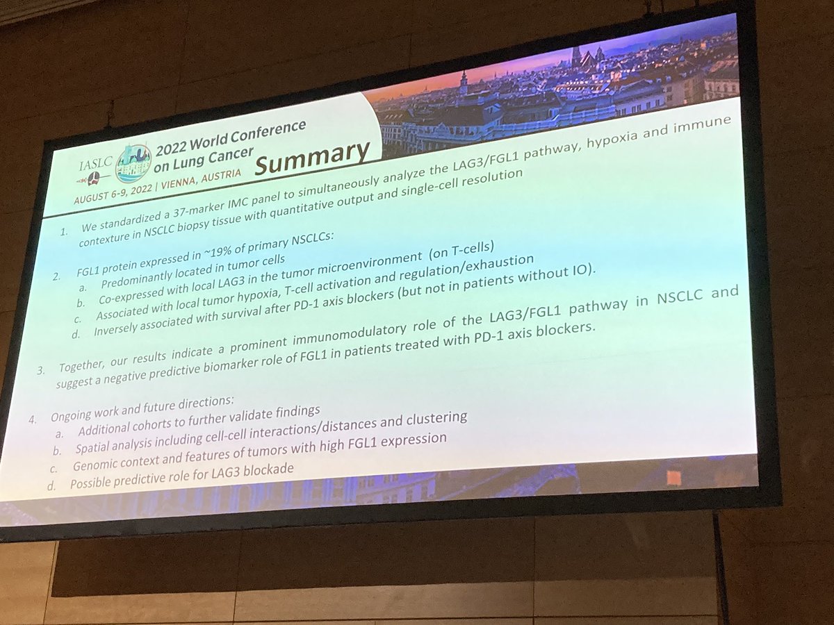 PMLuiz1's tweet photo. #FGL1 as a potential negative predictive biomarker for patients treated with PD-1 blockers. Talk from Dr Desai #WCLC2022 @IASLC https://t.co/xp1Fj3wCcQ