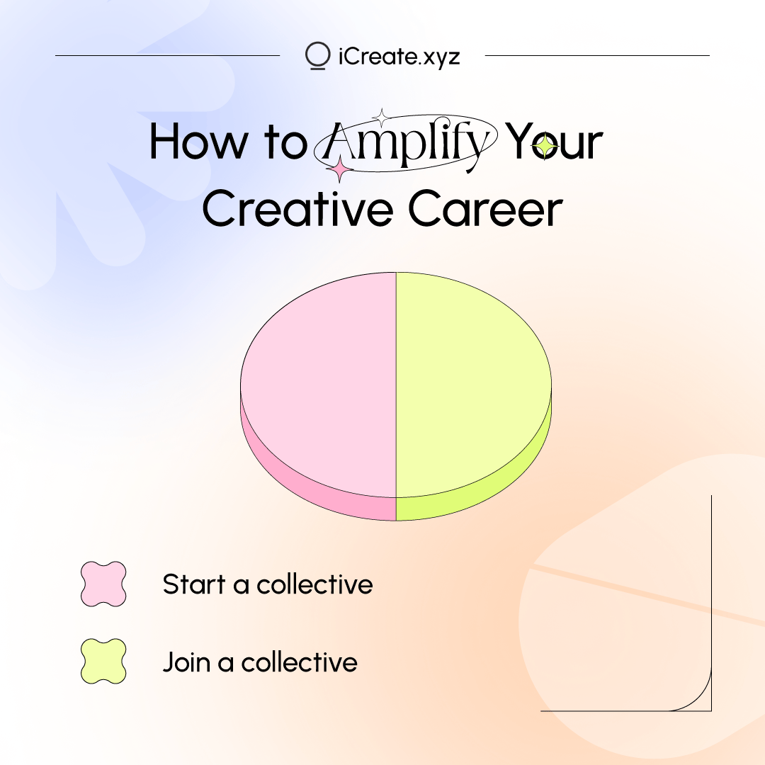 Do you know how to amplify your creative career? 
Start or join a collective! 
Join iCreate, link in bio. 

#joinicreate #futureofwork #collective #creatorcommunity #gigeconomy #xr #arcreators #metaverse