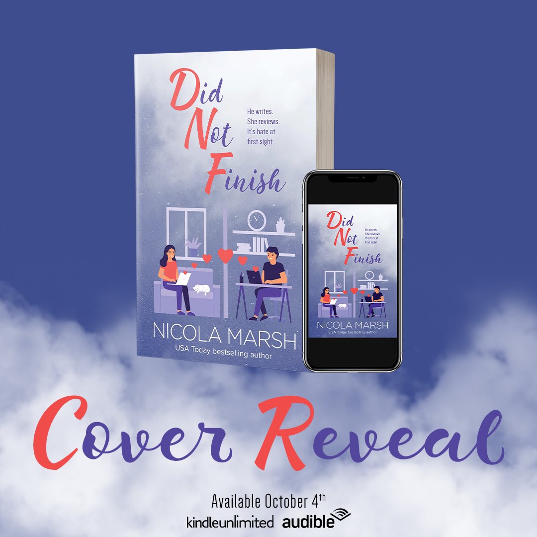 FYFB10's tweet photo. Author @NicolaMarsh has revealed the cover for Did Not Finish, releasing October 4, 2022!
Goodreads: https://t.co/N0SvkBjGj4
#CoverReveal @greyspromo #ContemporaryRomance #RomanticComedy #EnemiestoLovers #SmallTownRomance #GrumpySunshine #StrandedTogether #Fling https://t.co/6sk0oyJGpZ