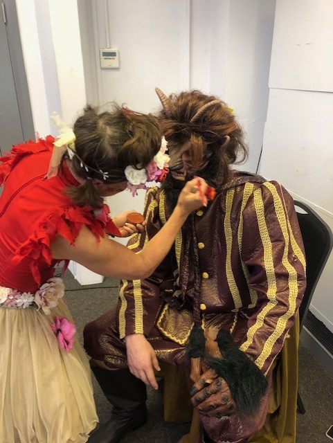 CamboTheatre's tweet photo. Something tells us this is going to be a great panto! The sun shone while we took photos and pretended it was December this morning! Tickets for Beauty and the Beast which runs 10 - 31 Dec. - https://t.co/8Awgx9QWIy @Suzi_Budd @ThomasAndrew93 @andyedmeads https://t.co/jp6788qw2V