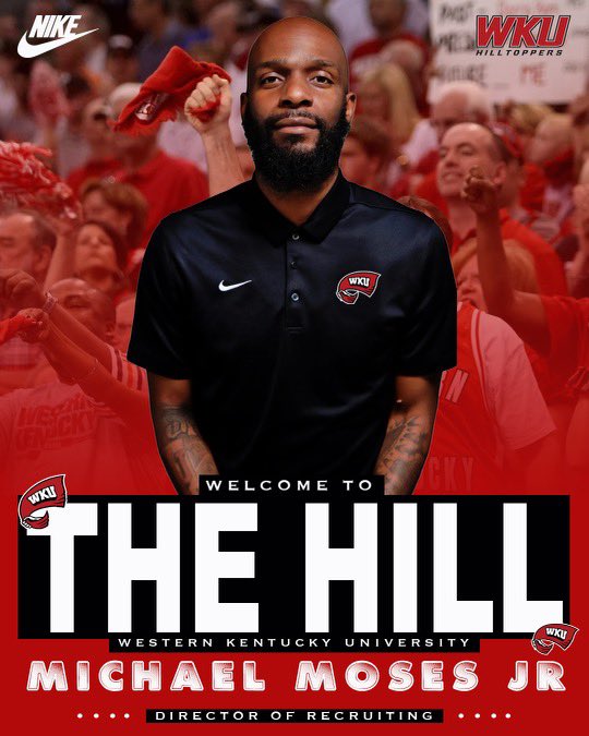 Mike Moses Jr. (@coachmosesjr) on Twitter photo ‼️Life Update‼️
I’m super excited to join the Staff here at Western Kentucky University. Gods speed is real and I’m grateful for this opportunity. We on THE HILL wit it. #TheHill #Energy #TakeTheStairs ‼️Life Update‼️
I’m super excited to join the Staff here at Western Kentucky University. Gods speed is real and I’m grateful for this opportunity. We on THE HILL wit it. #TheHill #Energy #TakeTheStairs